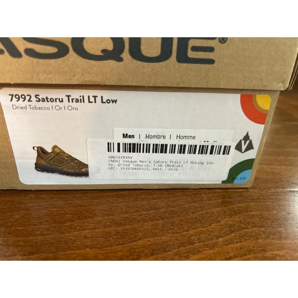 Vasque Men's Satoru Trail LT Hiking Shoes, Dried Tobacco NEW Size 7.5‎ M